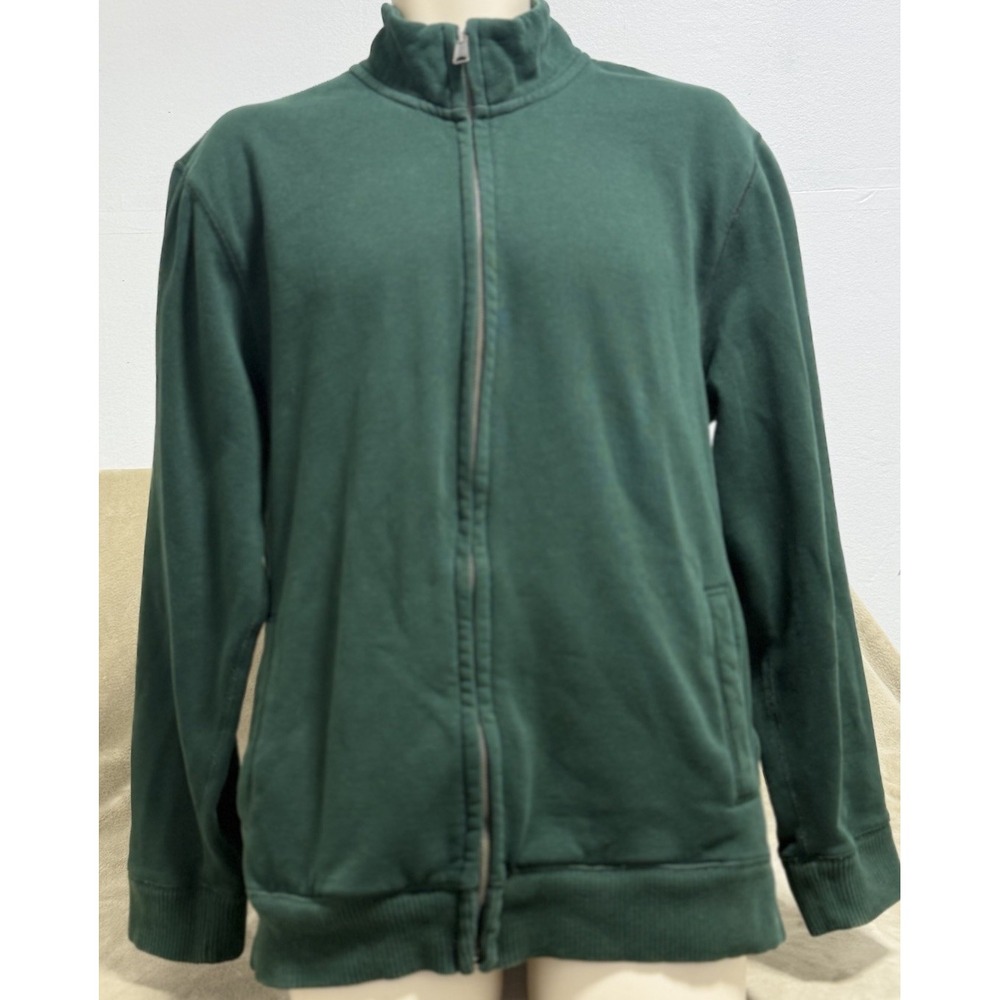 Old Navy Mens XL Green Fleece Zip Up Outdoor Casual Long Sleeve Pockets‎ Jacket